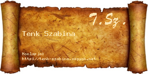 Tenk Szabina névjegykártya
